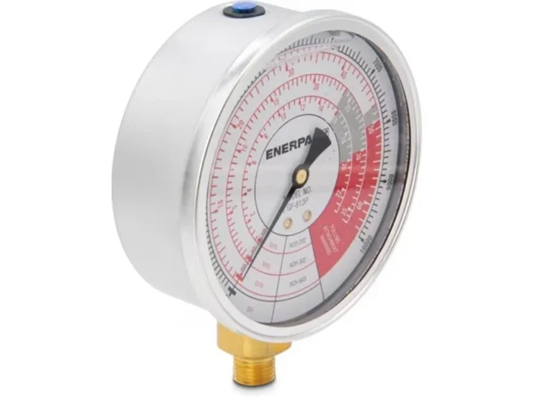 GF813P Hydraulic Force and Pressure Gauge Imperial Scale for use with 20 30 and 60 ton Cylinders6 768x576